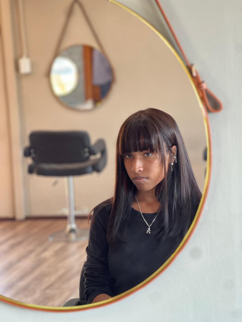 Dark Brown SDD Bone Straight Fringe