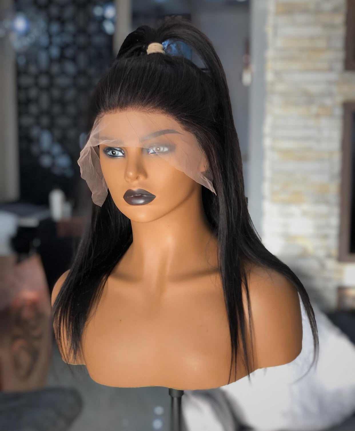 Natural Lace Black Wigs