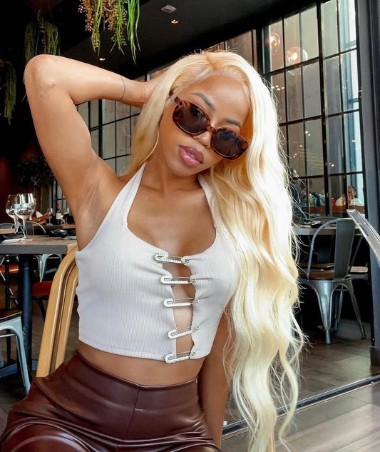 613 Blonde Transparent Lace Front